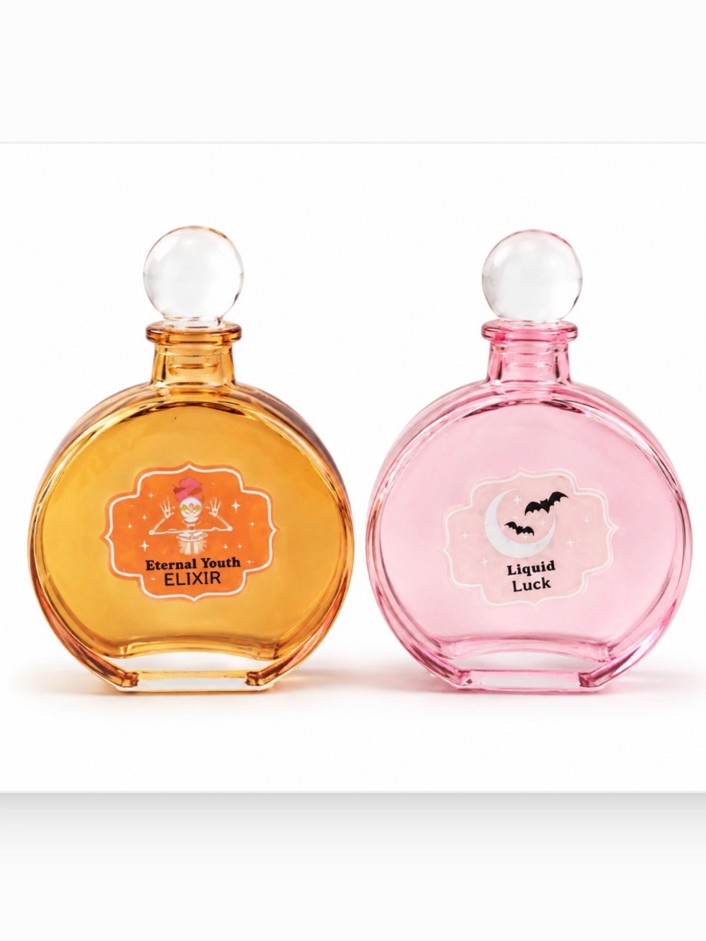 NEW Set of 2 Glass Potion Bottles